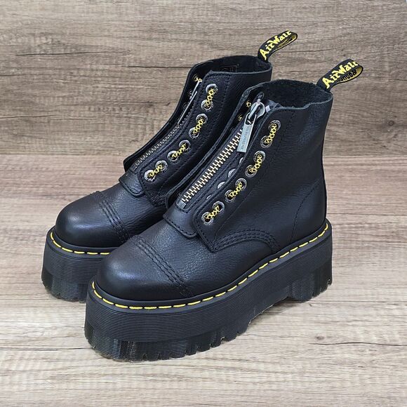 Dr. Martens Sinclair Max Women's Size 5 Black Leather Platform Boots NEW - Picture 7 of 9